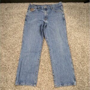 Cinch Jeans Mens 38x32 Fits 36x31 Blue Bronze Label Slim Fit Light Wash Western